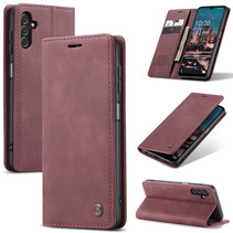 CaseMe - Hoesje geschikt voor Samsung Galaxy A13 5G - Wallet Book Case - Magneetsluiting - Rood