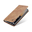 CaseMe - Hoesje geschikt voor Samsung Galaxy A33 5G - Wallet Book Case - Magneetsluiting - Licht Bruin