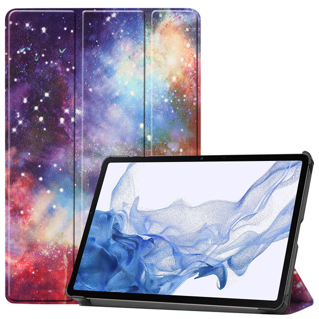 Case2go - Tablet Hoes geschikt voor Samsung Galaxy Tab S8 (2022) - Tri-Fold Book Case - Galaxy