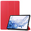 Case2go - Tablet Hoes geschikt voor Samsung Galaxy Tab S8 (2022) - Tri-Fold Book Case - Rood