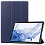 Case2go - Tablet Hoes geschikt voor Samsung Galaxy Tab S8 (2022) - Tri-Fold Book Case - Donker Blauw