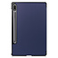 Case2go - Tablet Hoes geschikt voor Samsung Galaxy Tab S8 (2022) - Tri-Fold Book Case - Donker Blauw