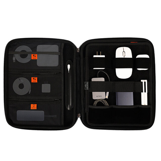 WIWU - Reistasje - Parallel Hardshell Bag - Met schouderband - Zwart