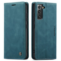 Caseme - Telefoonhoesje geschikt voor Samsung Galaxy S22 - Retro Wallet Book Case - Magneetsluiting - Blauw