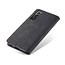 Caseme - Telefoonhoesje geschikt voor Samsung Galaxy S22 - Retro Wallet Book Case - Magneetsluiting - Zwart