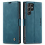 CaseMe Caseme - Telefoonhoesje geschikt voor Samsung Galaxy S22 Ultra 5G - Retro Wallet Book Case - Magneetsluiting - Blauw