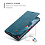 Caseme - Telefoonhoesje geschikt voor Samsung Galaxy S22 Ultra 5G - Retro Wallet Book Case - Magneetsluiting - Blauw