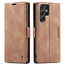 CaseMe Caseme - Telefoonhoesje geschikt voor Samsung Galaxy S22 Ultra 5G - Retro Wallet Book Case - Magneetsluiting - Licht Bruin
