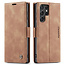 Caseme - Telefoonhoesje geschikt voor Samsung Galaxy S22 Ultra 5G - Retro Wallet Book Case - Magneetsluiting - Licht Bruin