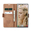 Caseme - Telefoonhoesje geschikt voor Samsung Galaxy S22 Ultra 5G - Retro Wallet Book Case - Magneetsluiting - Licht Bruin