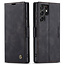 Caseme - Telefoonhoesje geschikt voor Samsung Galaxy S22 Ultra 5G- Retro Wallet Book Case - Magneetsluiting - Zwart