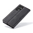 Caseme - Telefoonhoesje geschikt voor Samsung Galaxy S22 Ultra 5G- Retro Wallet Book Case - Magneetsluiting - Zwart