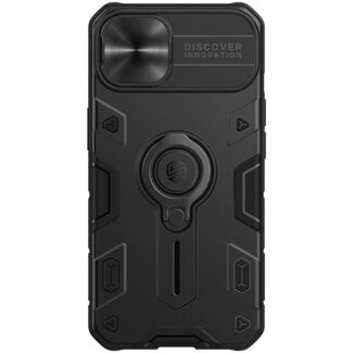 Nillkin Hoesje geschikt voor Apple iPhone 13 Pro Max - CamShield Armor Case - Met Camera Cover - Zwart