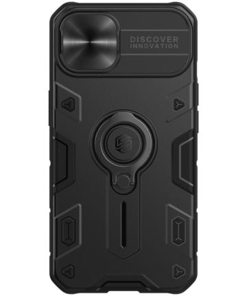 Hoesje geschikt voor Apple iPhone 13 Pro Max - CamShield Armor Case - Met Camera Cover - Zwart afbeelding