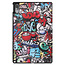 Tablet Hoes geschikt voor Lenovo Tab P11 Pro 11.5 inch - Tri-Fold Book Case - Cover met Auto/Wake Functie - Graffiti