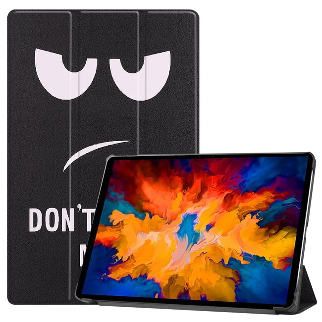 Tablet Hoes geschikt voor Lenovo Tab P11 Pro 11.5 inch - Tri-Fold Book Case - Cover met Auto/Wake Functie - Don't Touch Me