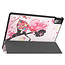 Tablet Hoes geschikt voor Lenovo Tab P11 Pro 11.5 inch - Tri-Fold Book Case - Cover met Auto/Wake Functie - Flower Fee