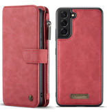 Ongeëvenaard Wanneer Op de een of andere manier CaseMe - Hoesje geschikt voor Samsung Galaxy S22 Plus 5G - Wallet Book Case  met Rits - Magneetsluiting - Rood | Case2go.nl