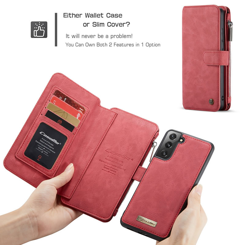 Ongeëvenaard Wanneer Op de een of andere manier CaseMe - Hoesje geschikt voor Samsung Galaxy S22 Plus 5G - Wallet Book Case  met Rits - Magneetsluiting - Rood | Case2go.nl