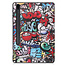 Case2go - Tablet hoes geschikt voor Samsung Galaxy Tab S8 Plus (2022) - 12.4 inch - Flexibel TPU - Tri-Fold Book Case - Met pencil houder - Graffiti