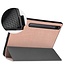 Case2go - Tablet hoes geschikt voor Samsung Galaxy Tab S8 Plus (2022) - 12.4 inch - Flexibel TPU - Tri-Fold Book Case - Met pencil houder - Rosé-Goud