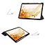 Case2go - Tablet hoes geschikt voor Samsung Galaxy Tab S8 Plus (2022) - 12.4 inch - Flexibel TPU - Tri-Fold Book Case - Met pencil houder - Grijs