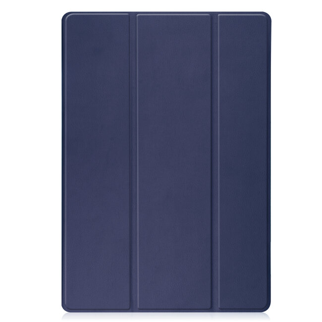 Case2go - Tablet hoes geschikt voor Samsung Galaxy Tab S8 Plus (2022) - 12.4 inch - Flexibel TPU - Tri-Fold Book Case - Met pencil houder - Donker Blauw