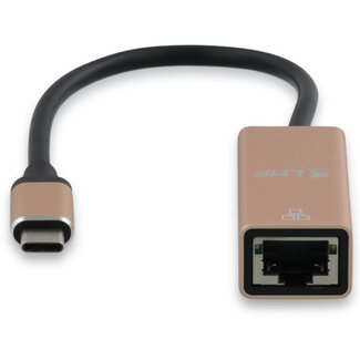 LMP LMP - USB-C naar Gigabit Ethernet Adapter - Goud