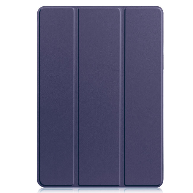 Case2go - Tablet hoes geschikt voor Samsung Galaxy Tab S8 (2022) - 11 inch - Flexibel TPU - Tri-Fold Book Case - Met pencil houder - Donker Blauw
