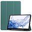 Case2go Case2go - Tablet hoes geschikt voor Samsung Galaxy Tab S8 (2022) - 11 inch - Flexibel TPU - Tri-Fold Book Case - Met pencil houder - Groen