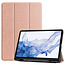 Case2go Case2go - Tablet hoes geschikt voor Samsung Galaxy Tab S8 (2022) - 11 inch - Flexibel TPU - Tri-Fold Book Case - Met pencil houder - Rosé Goud