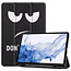 Case2go Case2go - Tablet hoes geschikt voor Samsung Galaxy Tab S8 (2022) - 11 inch - Flexibel TPU - Tri-Fold Book Case - Met pencil houder - Don't Touch Me