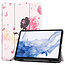 Case2go - Tablet hoes geschikt voor Samsung Galaxy Tab S8 (2022) - 11 inch - Flexibel TPU - Tri-Fold Book Case - Met pencil houder - Flower Fairy