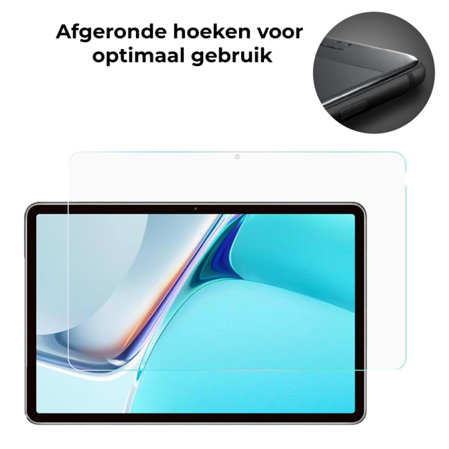 Tablet screenprotector geschikt voor Huawei MatePad 11 (2021) - Case-friendly screenprotector - 2 stuks - Tempered Glass - Transparant