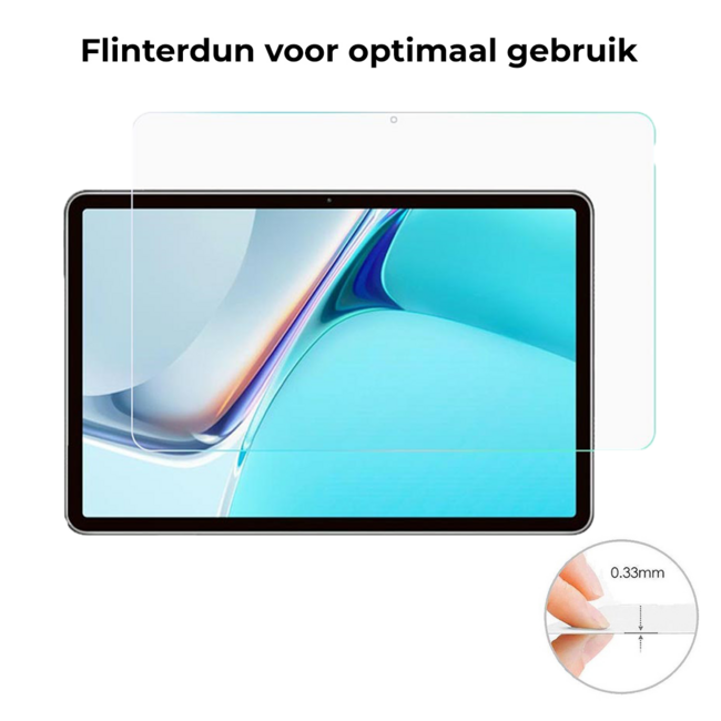 Tablet screenprotector geschikt voor Huawei MatePad 11 (2021) - Case-friendly screenprotector - 2 stuks - Tempered Glass - Transparant