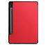 Case2go - Tablet hoes geschikt voor Samsung Galaxy Tab S8 (2022) - 11 inch - Flexibel TPU - Tri-Fold Book Case - Met pencil houder - Rood