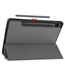 Case2go - Tablet hoes geschikt voor Samsung Galaxy Tab S8 (2022) - 11 inch - Flexibel TPU - Tri-Fold Book Case - Met pencil houder - Grijs
