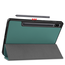 Case2go - Tablet hoes geschikt voor Samsung Galaxy Tab S8 (2022) - 11 inch - Flexibel TPU - Tri-Fold Book Case - Met pencil houder - Groen