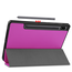 Case2go - Tablet hoes geschikt voor Samsung Galaxy Tab S8 (2022) - 11 inch - Flexibel TPU - Tri-Fold Book Case - Met pencil houder - Paars