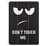 Case2go - Tablet hoes geschikt voor Samsung Galaxy Tab S8 (2022) - 11 inch - Flexibel TPU - Tri-Fold Book Case - Met pencil houder - Don't Touch Me