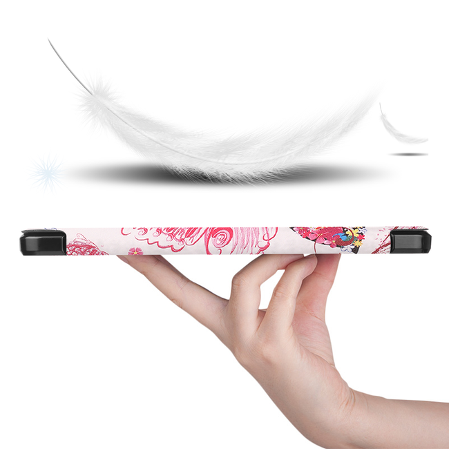 Case2go - Tablet hoes geschikt voor Samsung Galaxy Tab S8 (2022) - 11 inch - Flexibel TPU - Tri-Fold Book Case - Met pencil houder - Flower Fairy