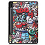 Case2go - Tablet hoes geschikt voor Samsung Galaxy Tab S8 (2022) - 11 inch - Flexibel TPU - Tri-Fold Book Case - Met pencil houder - Graffiti