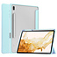 Case2go - Tablet Hoes geschikt voor Samsung Galaxy Tab S8 (2022) - Tri-Fold Transparante Cover - Met Pencil Houder - Licht Blauw