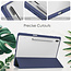 Case2go - Tablet Hoes geschikt voor Samsung Galaxy Tab S8 (2022) - Tri-Fold Transparante Cover - Met Pencil Houder - Blauw