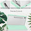 Case2go - Tablet Hoes geschikt voor Samsung Galaxy Tab S8 (2022) - Tri-Fold Transparante Cover - Met Pencil Houder - Licht Groen