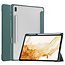 Case2go - Tablet Hoes geschikt voor Samsung Galaxy Tab S8 (2022) - Tri-Fold Transparante Cover - Met Pencil Houder - Groen