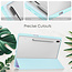 Case2go - Tablet Hoes geschikt voor Samsung Galaxy Tab S8 (2022) - Tri-Fold Transparante Cover - Met Pencil Houder - Groen