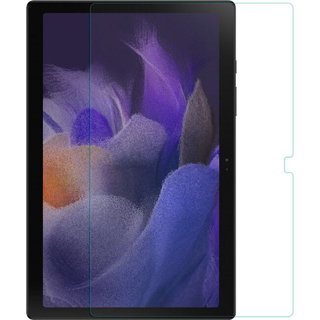 Case2go - Hoes & Screenprotector geschikt voor Samsung Galaxy Tab A8 (2022 & 2021) - 10.5 Inch - Transparante Case - Tri-fold Back Cover - Paars