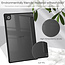 Case2go - Hoes & Screenprotector geschikt voor Samsung Galaxy Tab A8 (2022 & 2021) - 10.5 Inch - Transparante Case - Tri-fold Back Cover - Zwart