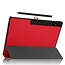 Case2go - Tablet Hoes geschikt voor Samsung Galaxy Tab S8 Ultra (2022) - Auto Wake Functie - Tri-Fold Book Case - Rood